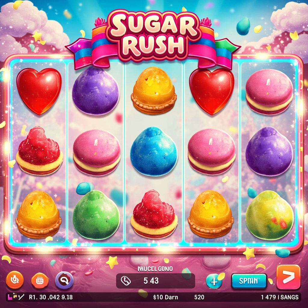 Sugar Rush slot, makaronlar ve jöle şekerler